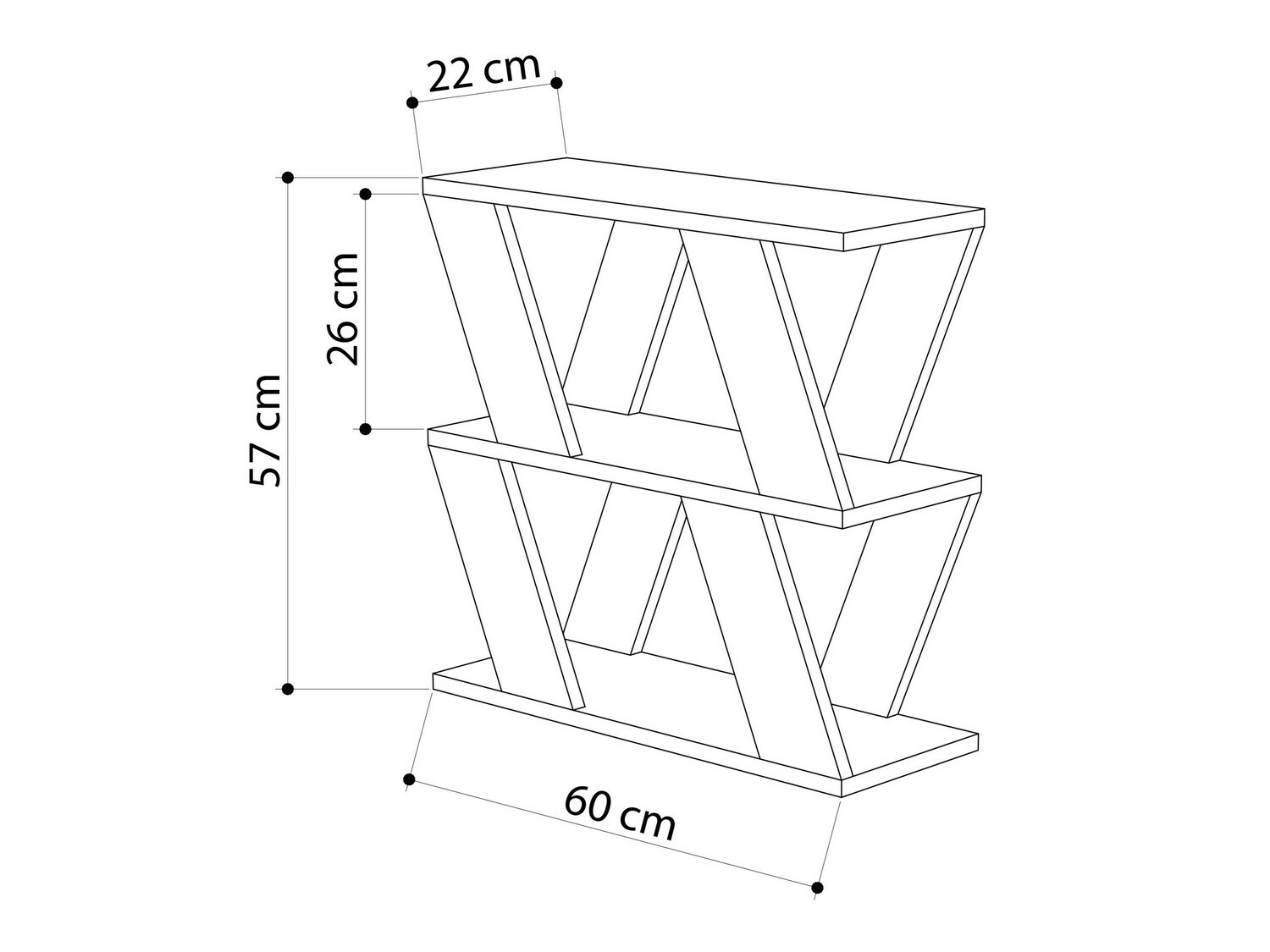 Mesa auxiliar Kailua 1377 (Antracita)