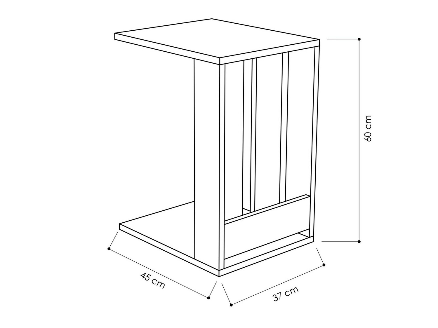 Mesa auxiliar Kailua 1379 (Blanco)