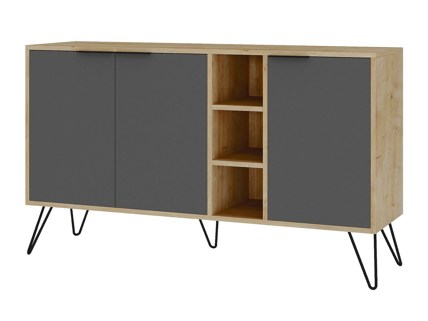 Aparador Kailua 1390 (Antracita + Roble)