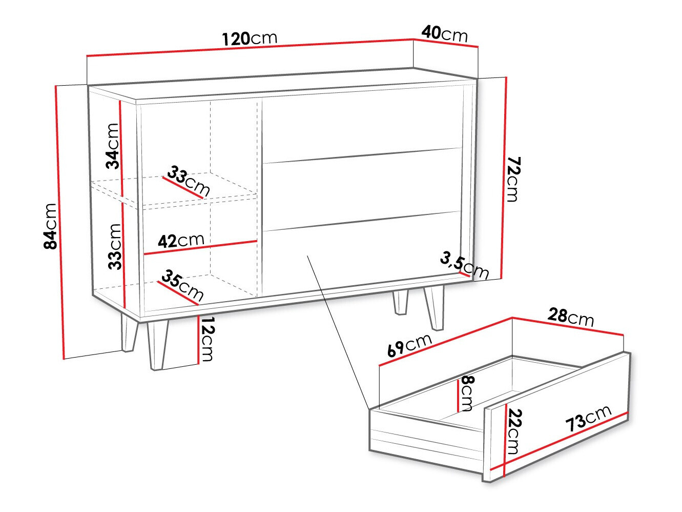 Cómoda Comfivo Romtori 100