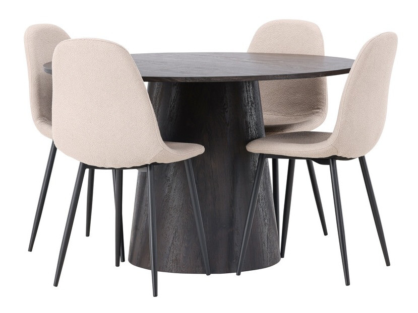 Conjunto de mesas y sillas para comedor Dallas 4247 (Marrón oscuro)