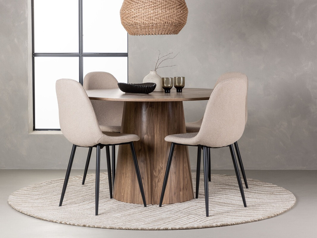 Conjunto de mesas y sillas para comedor Dallas 4247 (Marrón)