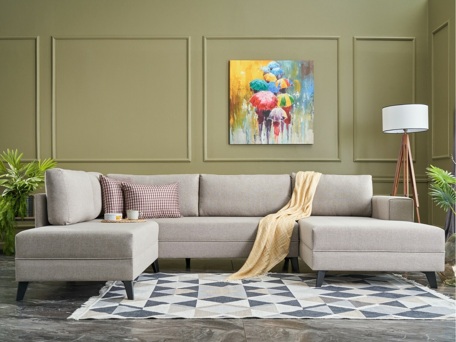 Sofá rinconero Altadena 315 (Crema)