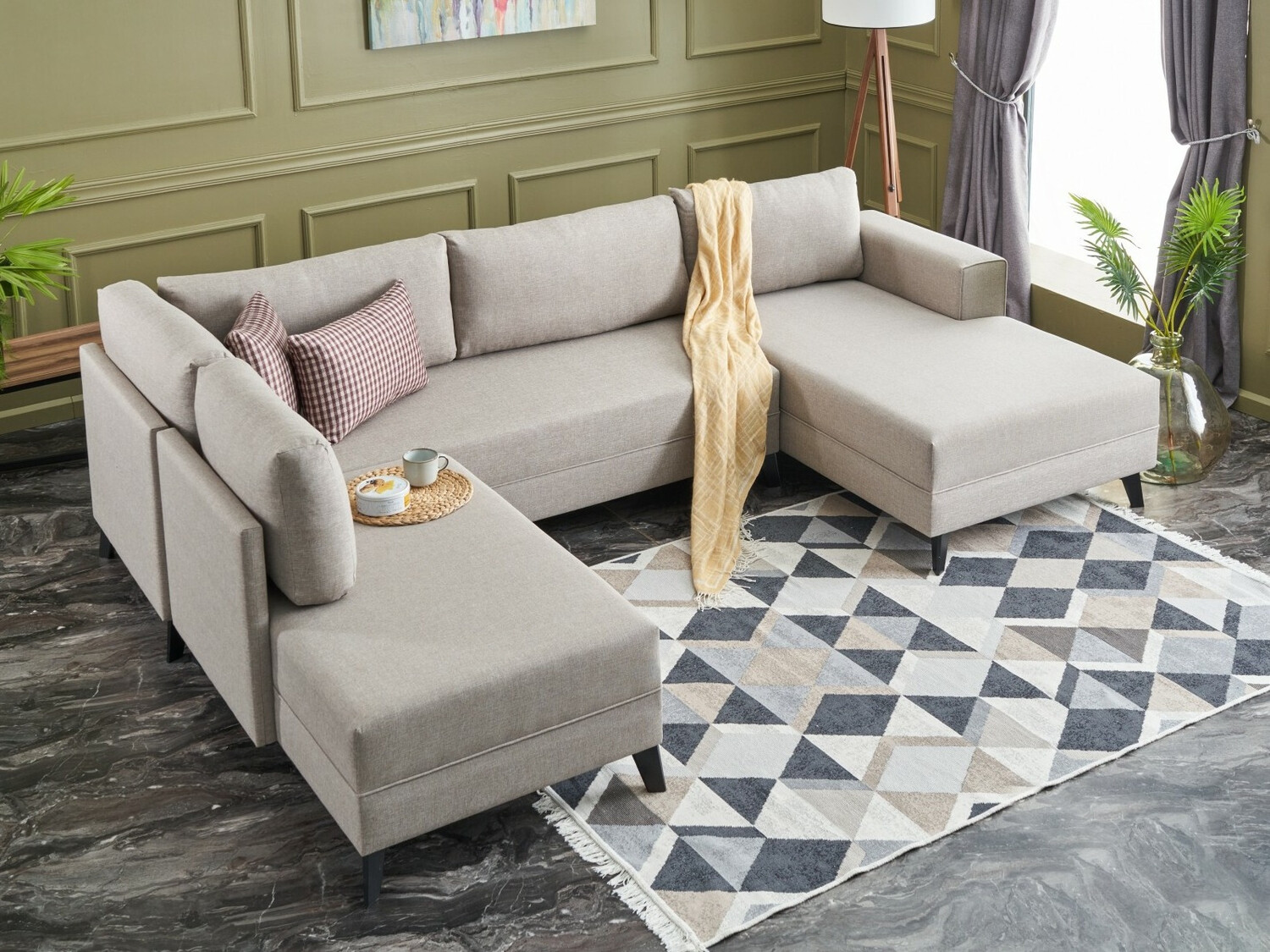 Sofá rinconero Altadena 315 (Crema)