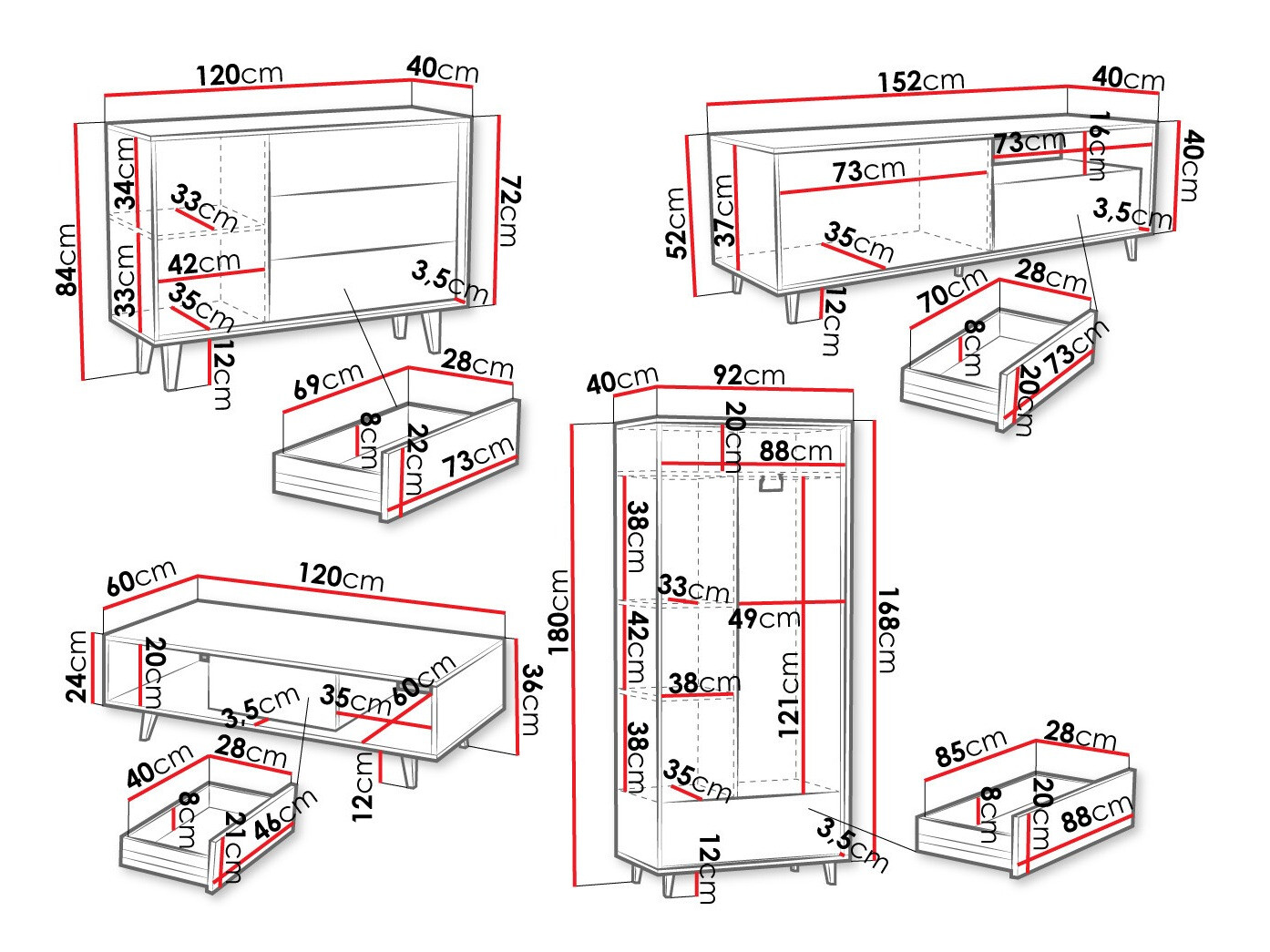 Conjunto de salón Comfivo Romtori I