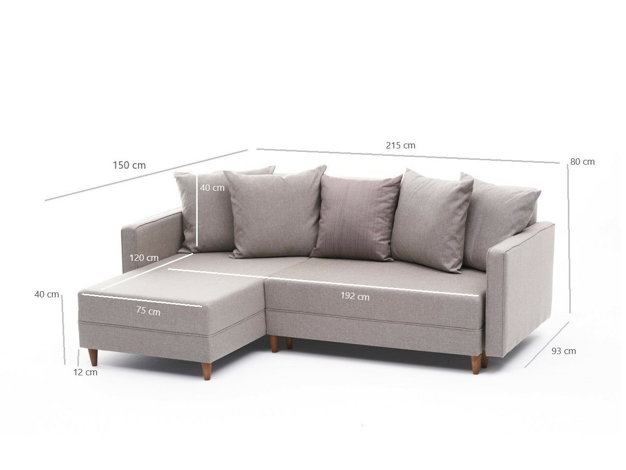 Sofá rinconero Altadena 317 (Crema)