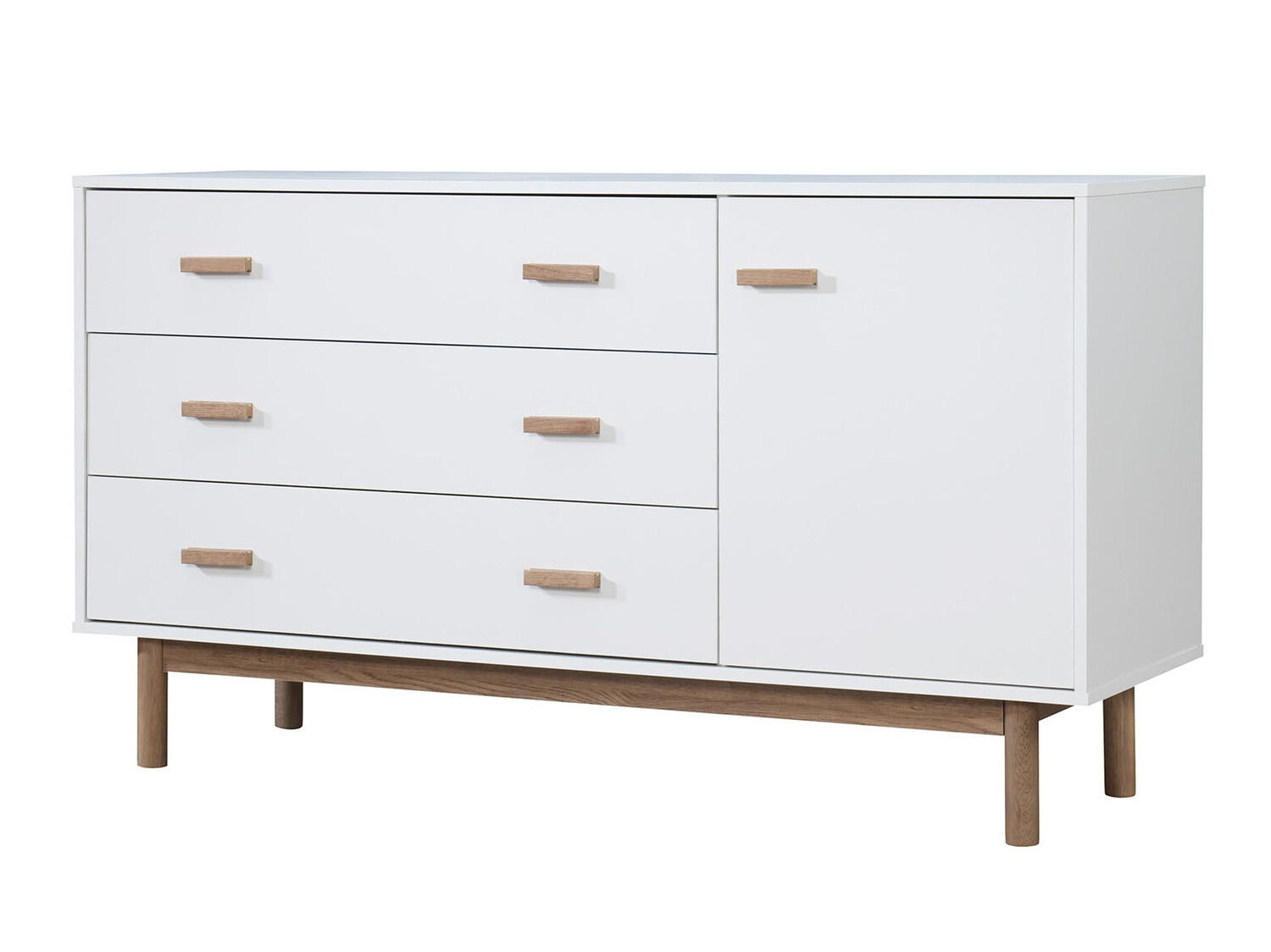 Cómoda Nolcalu 100 (Blanco + Roble)