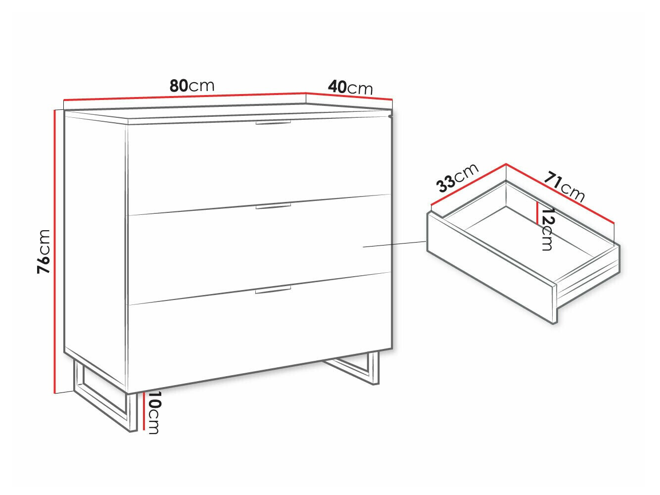 Cómoda Sarasota 177 (Blanco)