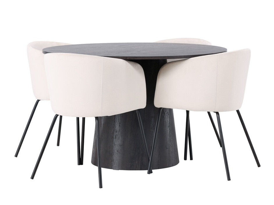 Conjunto de mesas y sillas para comedor Dallas 4249 (Marrón oscuro)