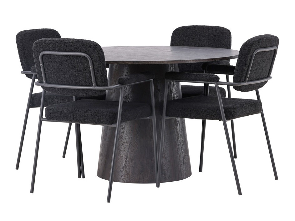 Conjunto de mesas y sillas para comedor Dallas 4250 (Marrón oscuro)