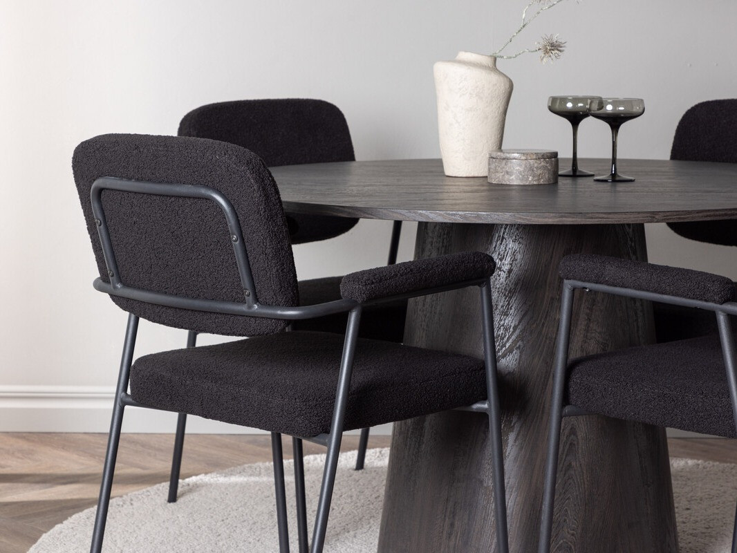 Conjunto de mesas y sillas para comedor Dallas 4250 (Marrón oscuro)