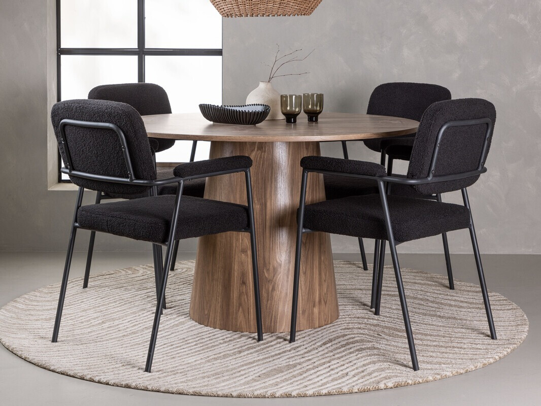 Conjunto de mesas y sillas para comedor Dallas 4250 (Marrón)