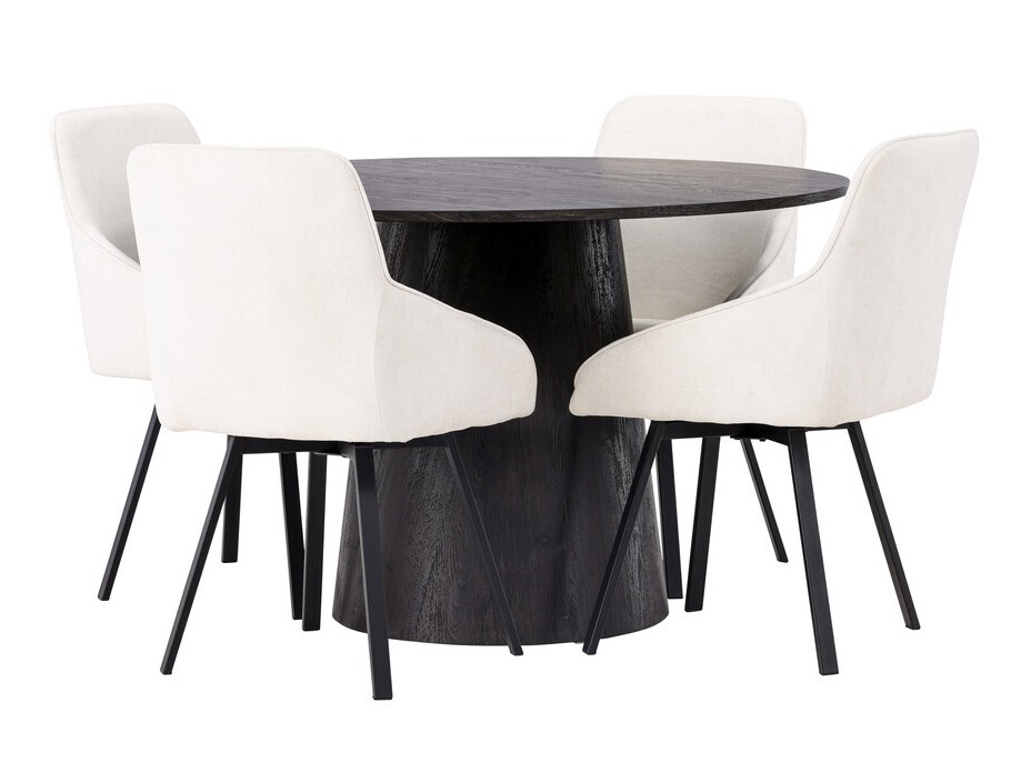 Conjunto de mesas y sillas para comedor Dallas 4251 (Marrón oscuro)