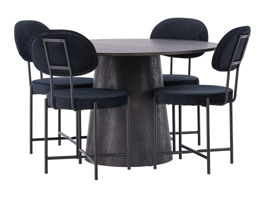 Conjunto de mesas y sillas para comedor Dallas 4252 (Marrón oscuro)