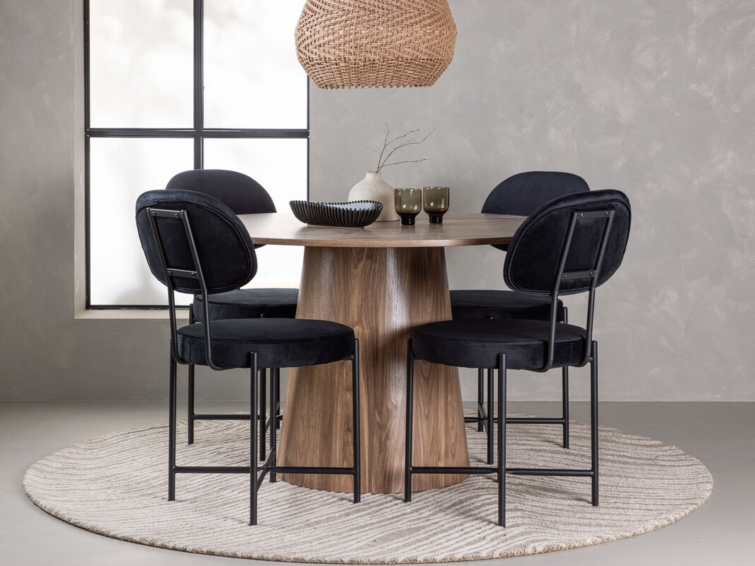 Conjunto de mesas y sillas para comedor Dallas 4252 (Marrón)