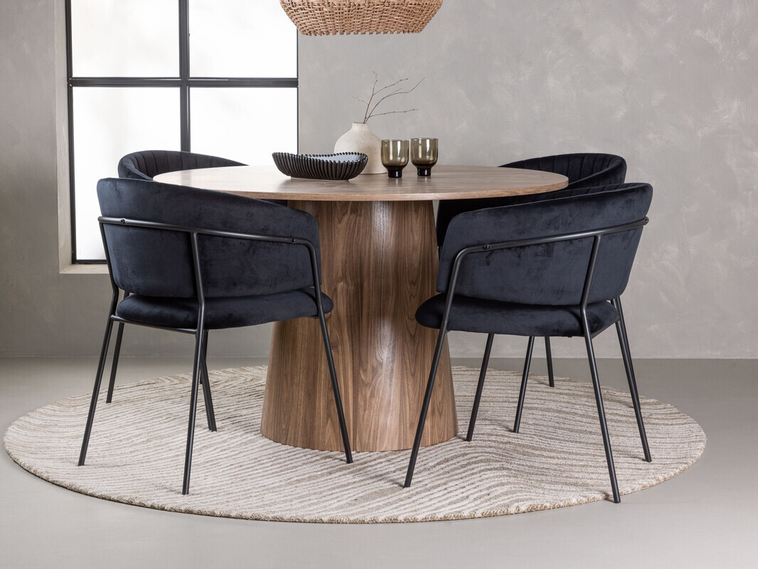 Conjunto de mesas y sillas para comedor Dallas 4254 (Marrón)