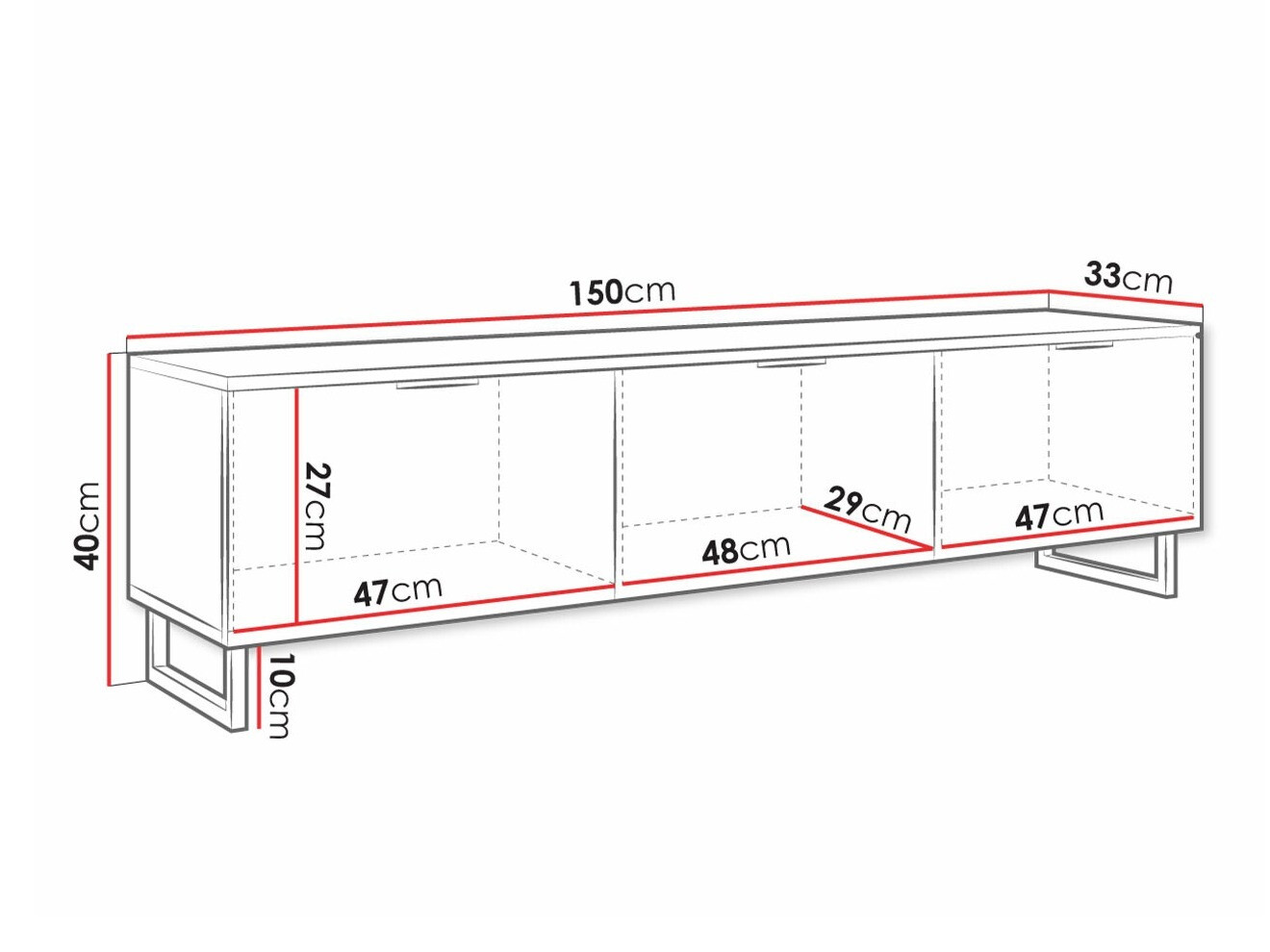 Mueble TV Sarasota 179 (Blanco)