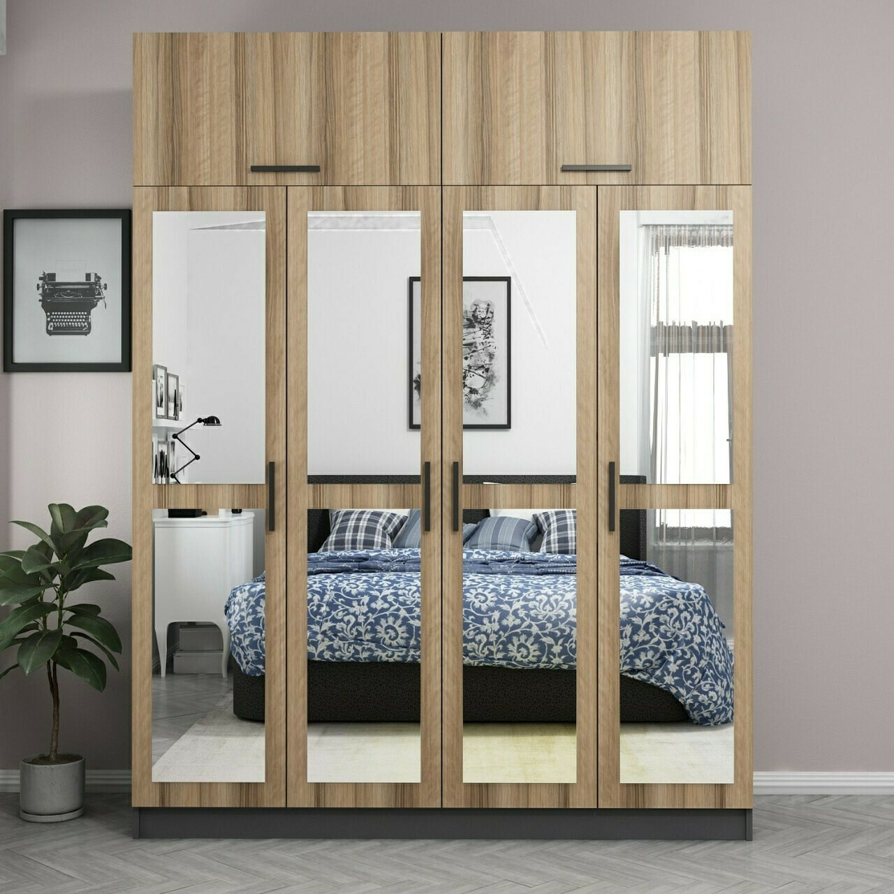 Armario Kailua 1421 (Antracita + Roble)