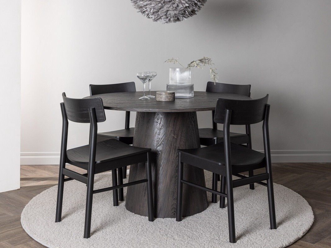 Conjunto de mesas y sillas para comedor Dallas 4256 (Marrón oscuro)