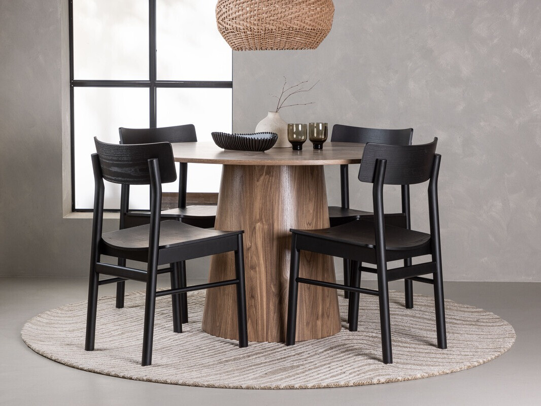 Conjunto de mesas y sillas para comedor Dallas 4256 (Marrón)