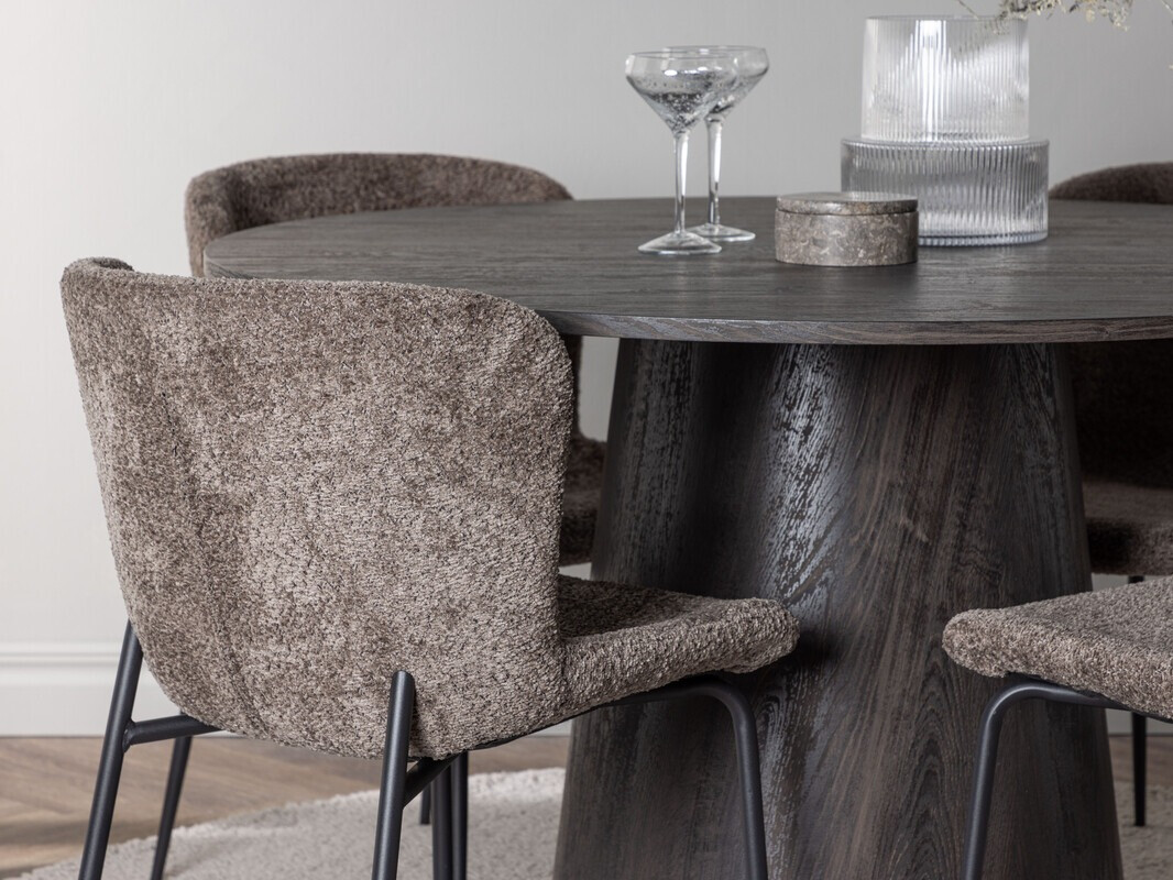 Conjunto de mesas y sillas para comedor Dallas 4257 (Marrón + Negro)