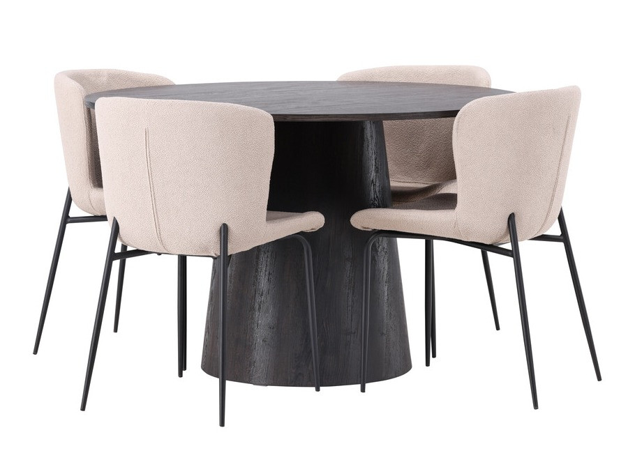 Conjunto de mesas y sillas para comedor Dallas 4257 (Marrón oscuro)