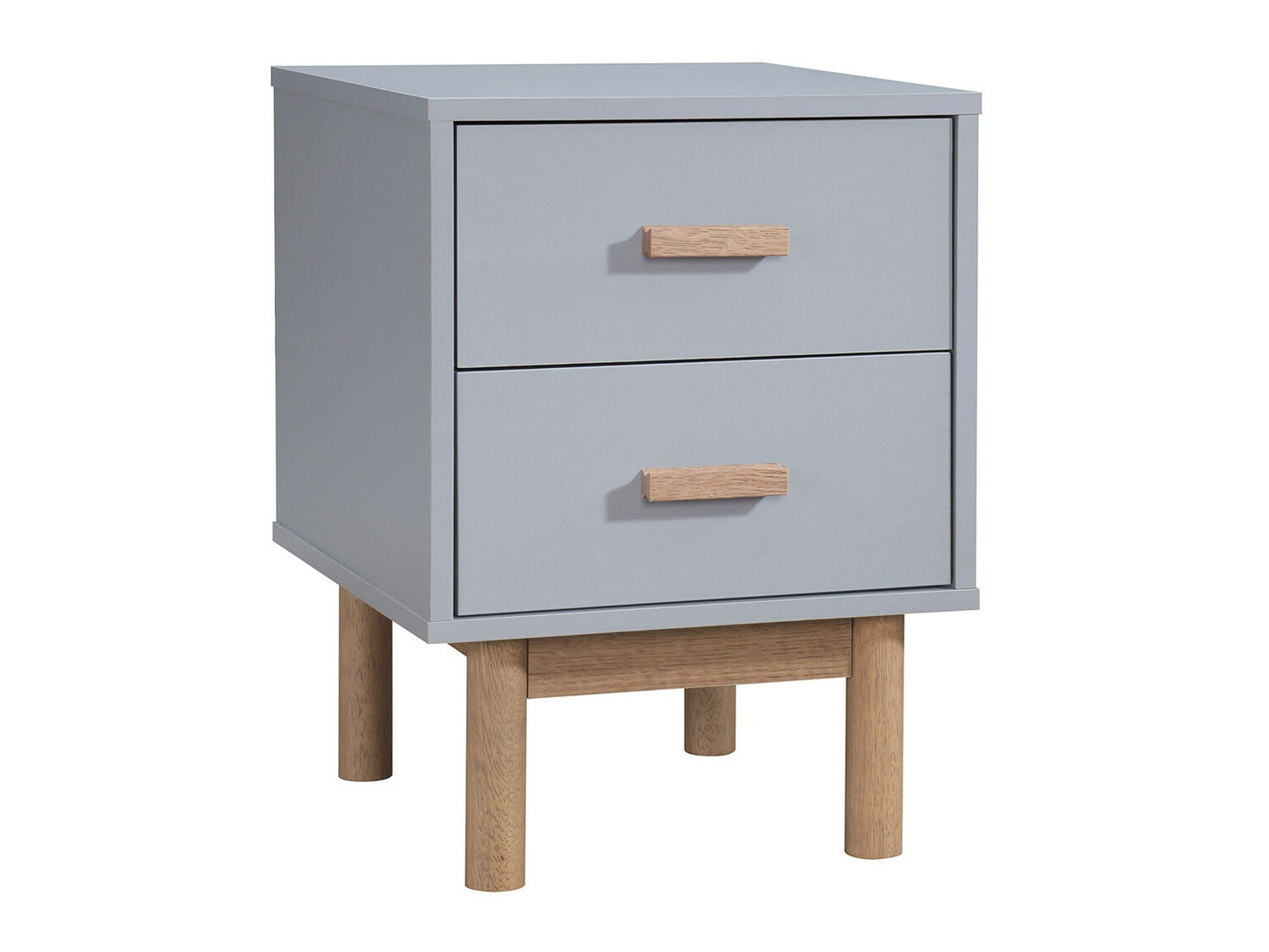 Mesilla de noche Nolcalu 102 (Gris + Roble)
