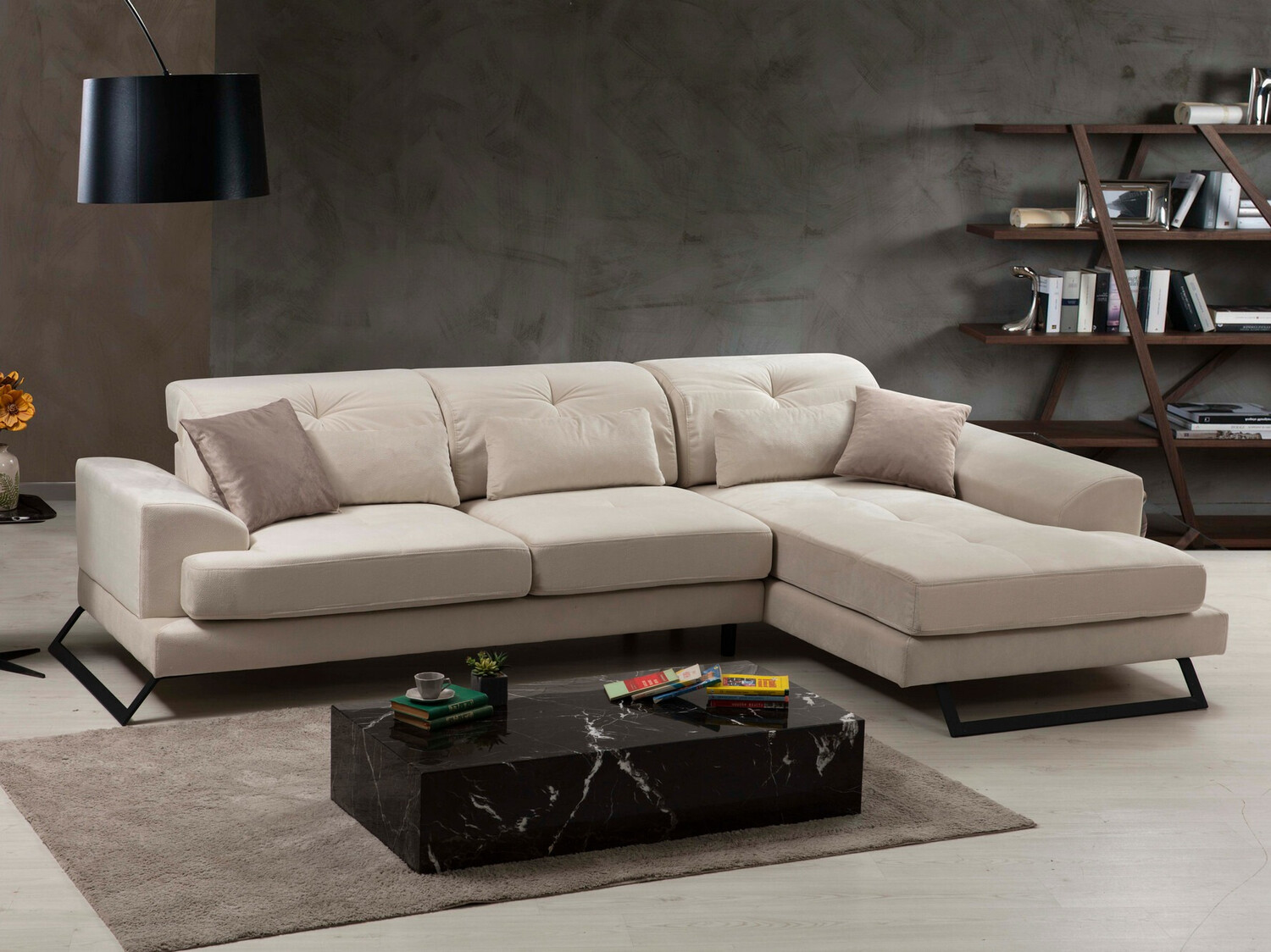 Sofá rinconero Altadena 322 (Crema)