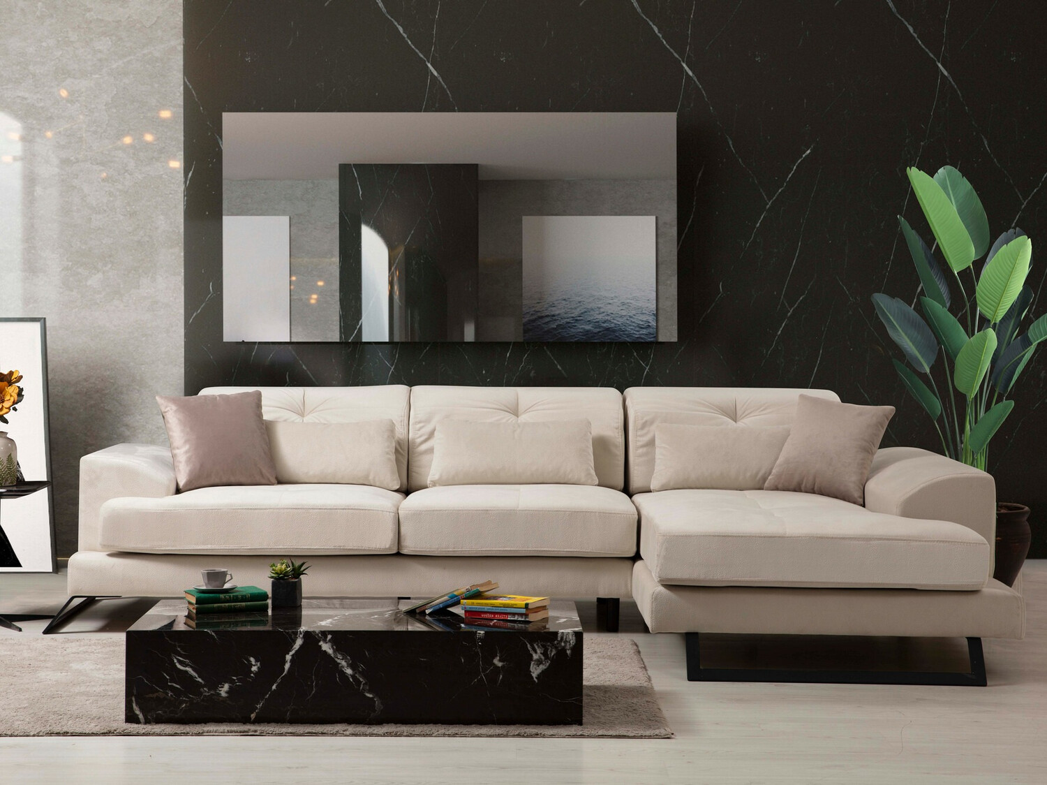 Sofá rinconero Altadena 322 (Crema)