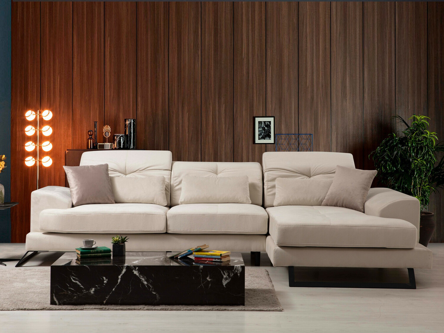 Sofá rinconero Altadena 322 (Crema)