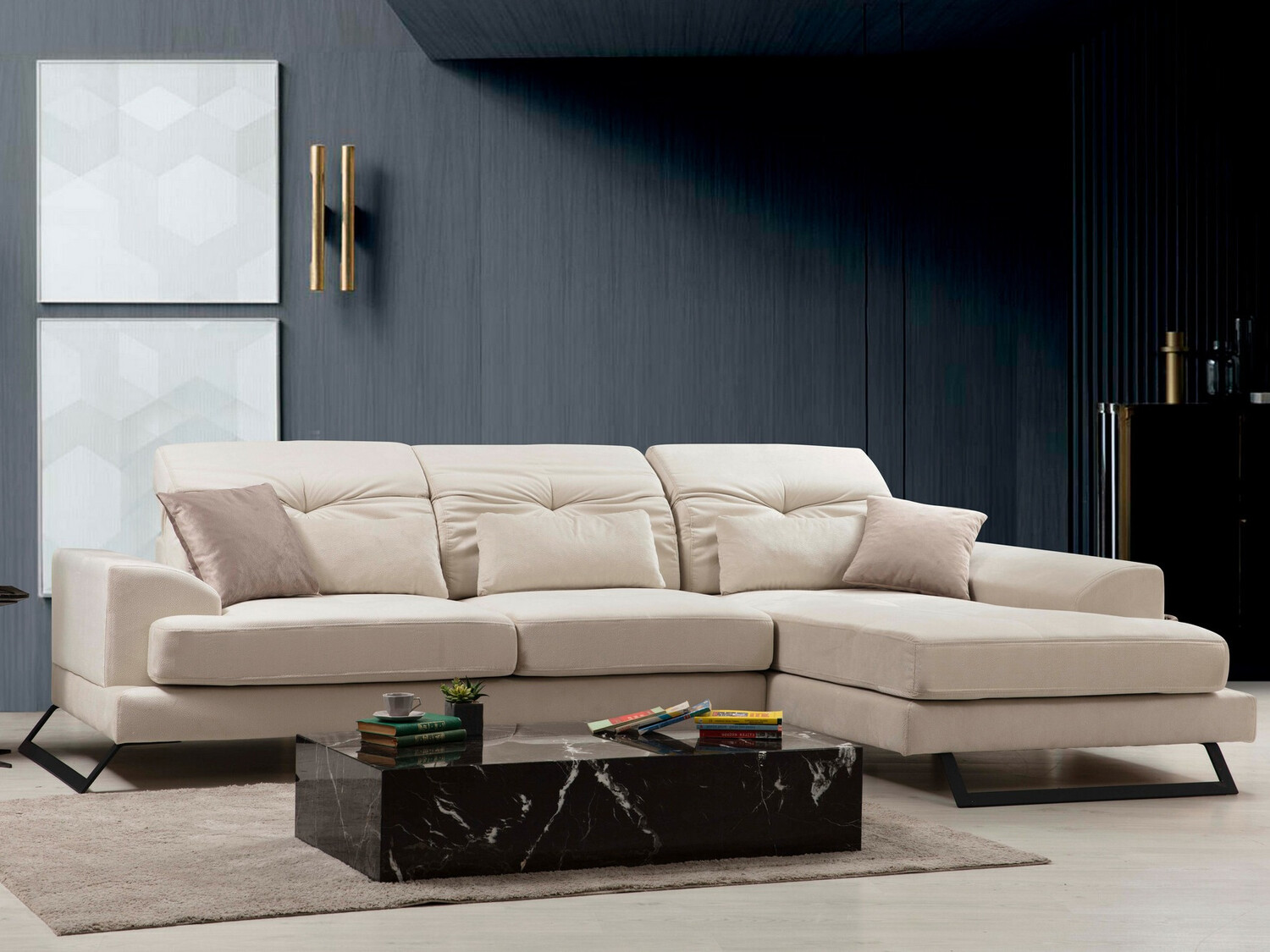 Sofá rinconero Altadena 322 (Crema)