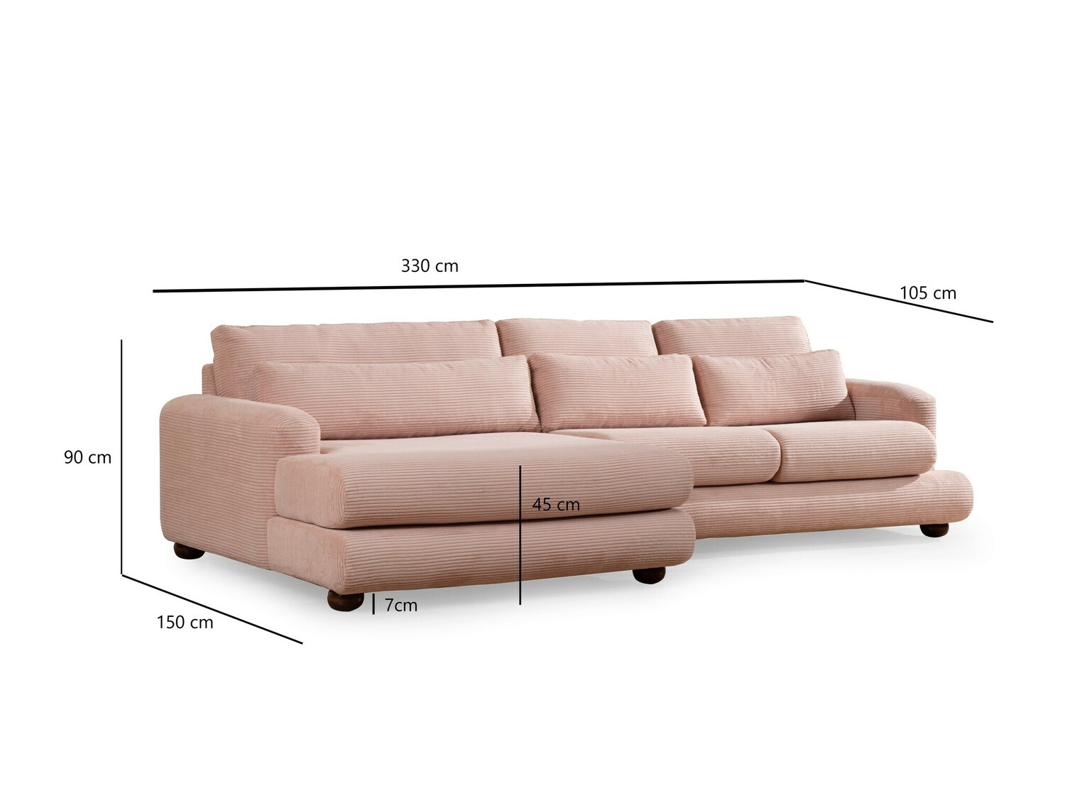 Sofá rinconero Altadena 329