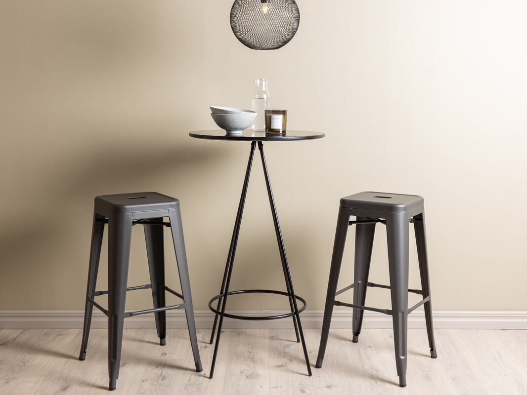Conjunto de mesas y sillas para comedor Dallas 4263 (Gris oscuro)
