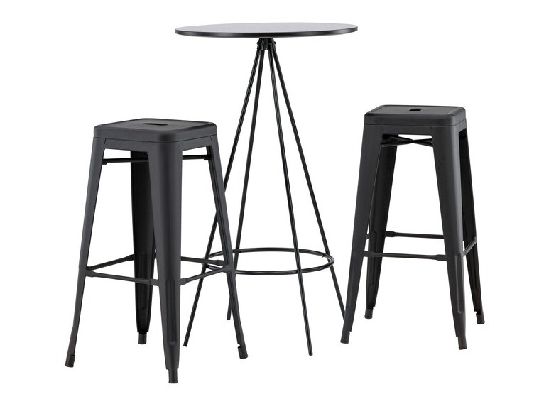 Conjunto de mesas y sillas para comedor Dallas 4263 (Negro)