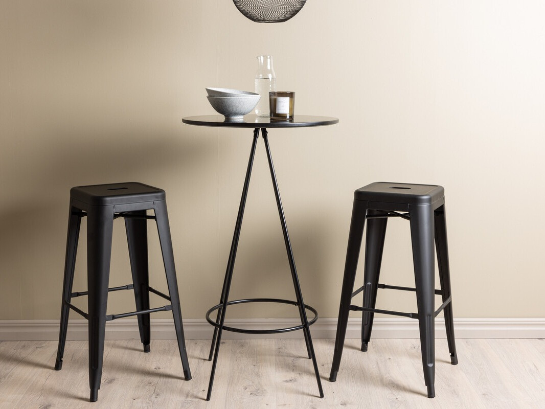 Conjunto de mesas y sillas para comedor Dallas 4263 (Negro)