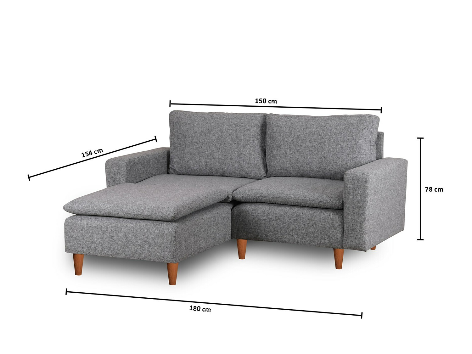 Sofá rinconero Altadena 336 (Gris claro)