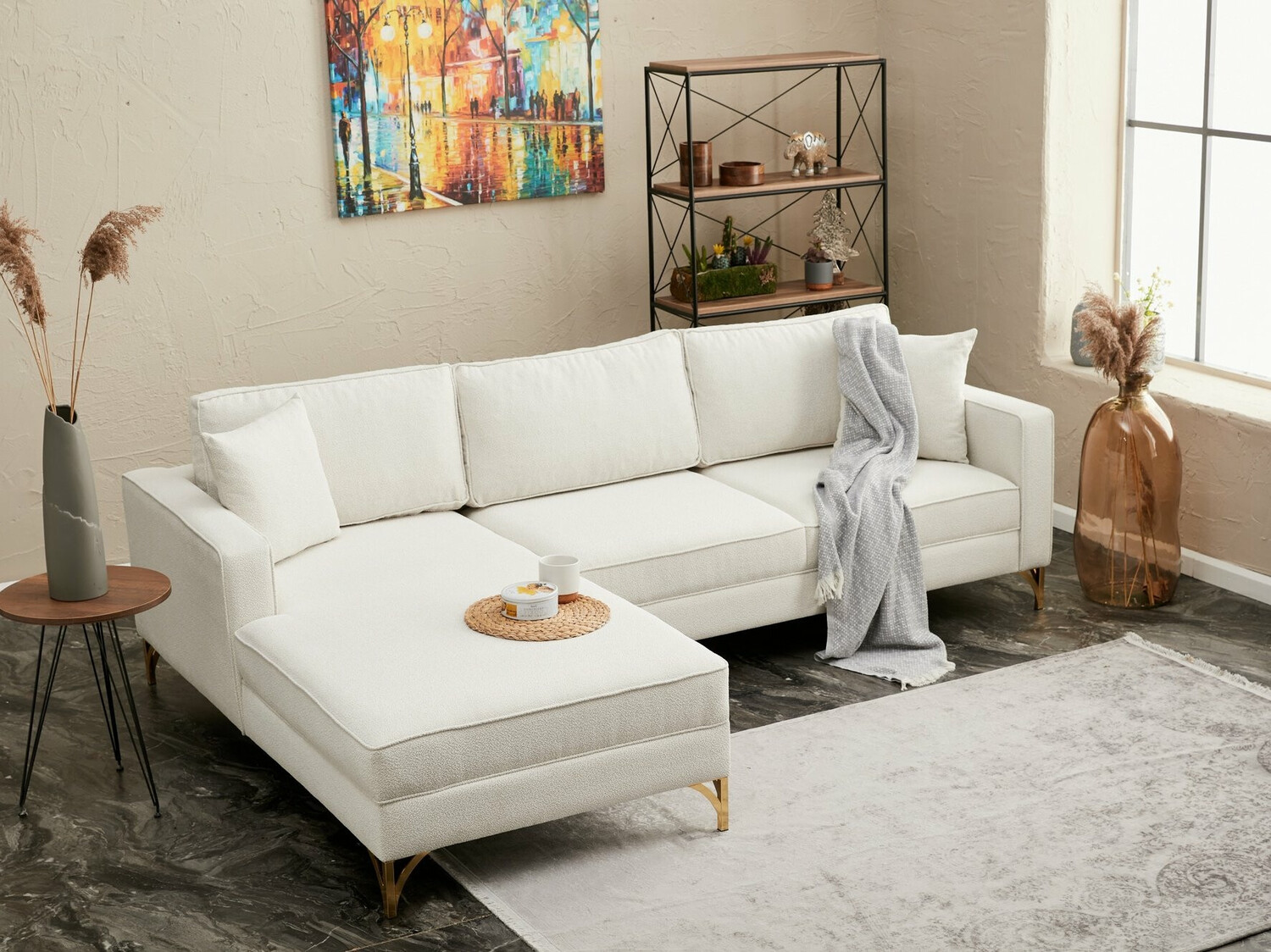 Sofá rinconero Altadena 338 (Crema)