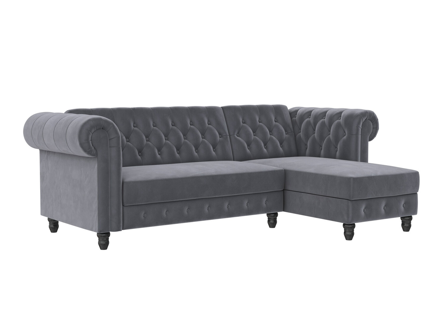 Chesterfield sofá rinconero Tulsa 622 (Gris)