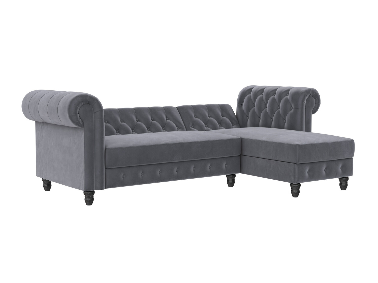 Chesterfield sofá rinconero Tulsa 622 (Gris)