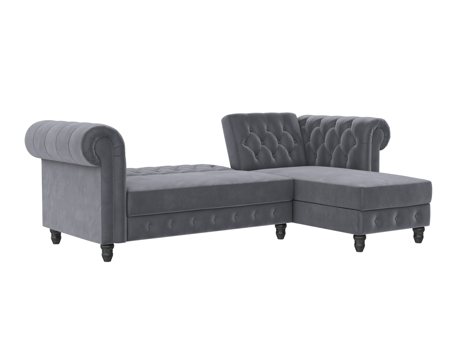 Chesterfield sofá rinconero Tulsa 622 (Gris)