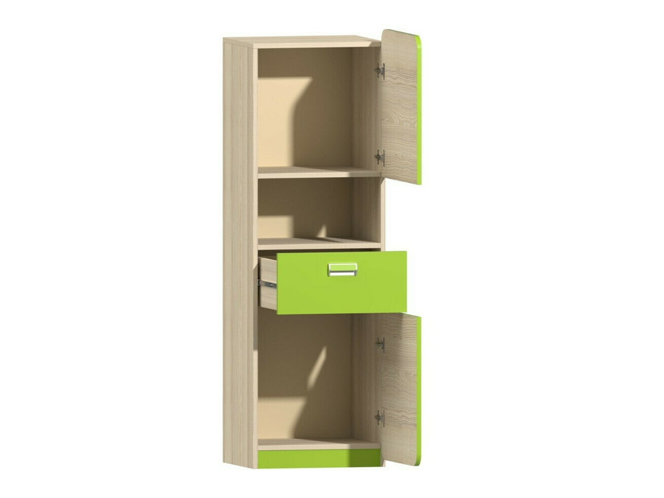 Conjunto de dormitorio infantil Ophmora 118 (Fresno + Verde)