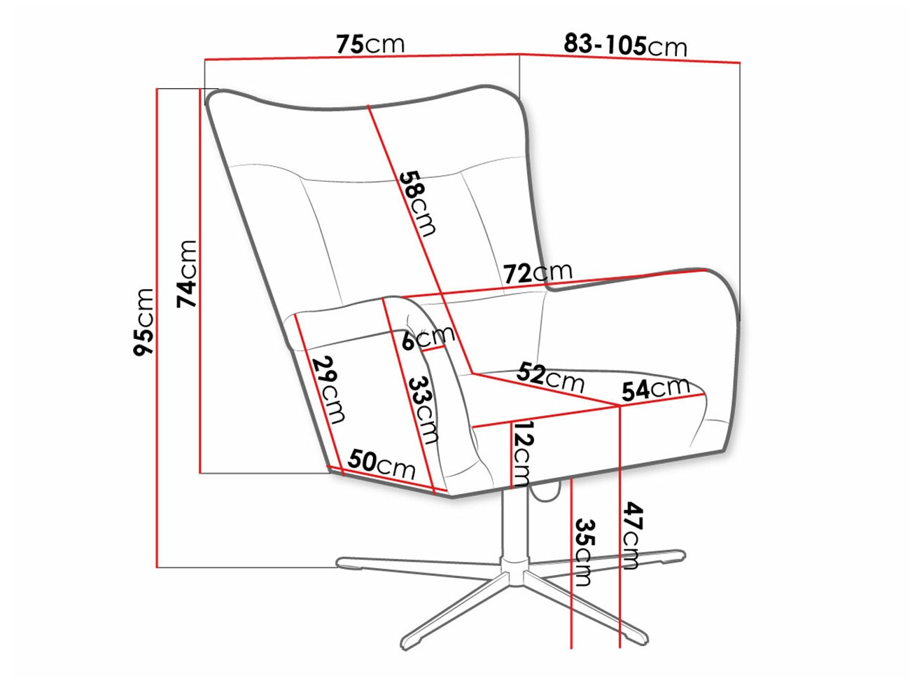 Sillón Marana 100 (Velluto 10)