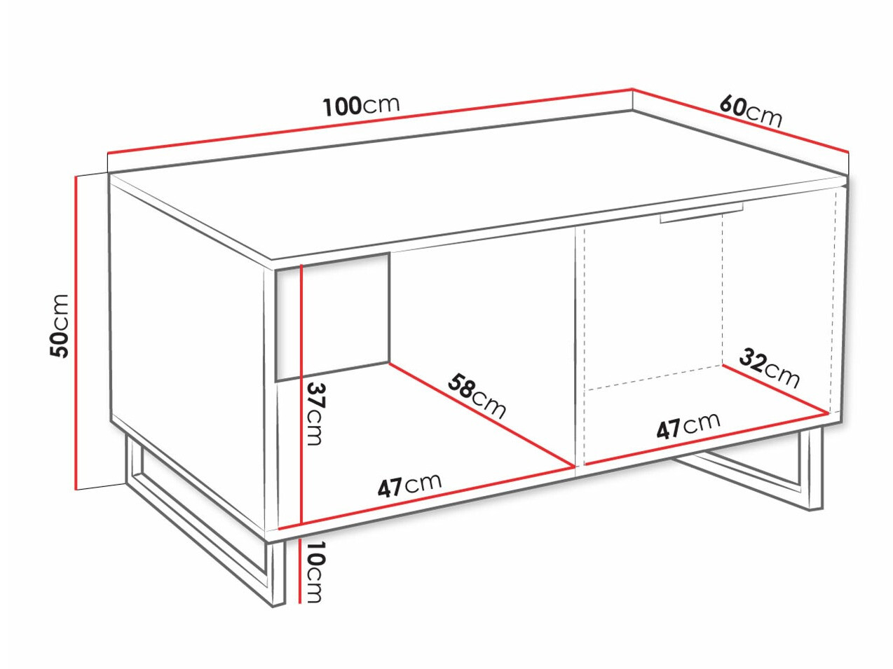 Mesa de centro Sarasota 181 (Blanco)