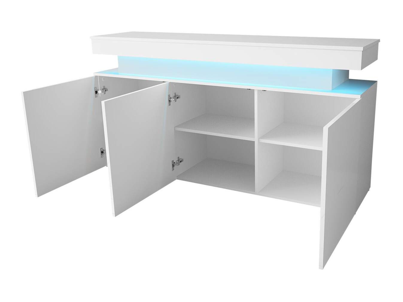 Conjunto de salón Monfero (Blanco + Blanco brillante)