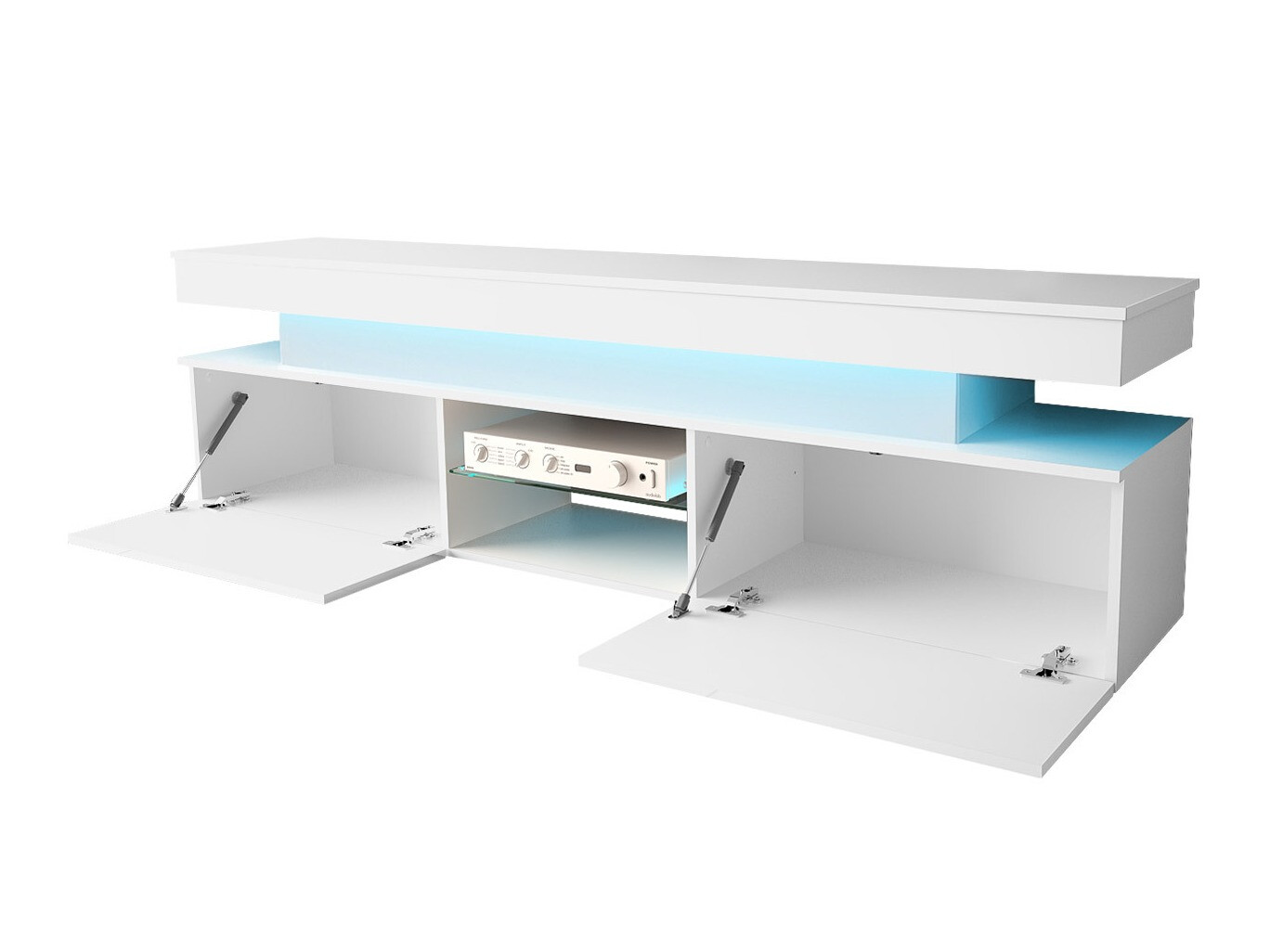 Conjunto de salón Monfero (Blanco + Blanco brillante)
