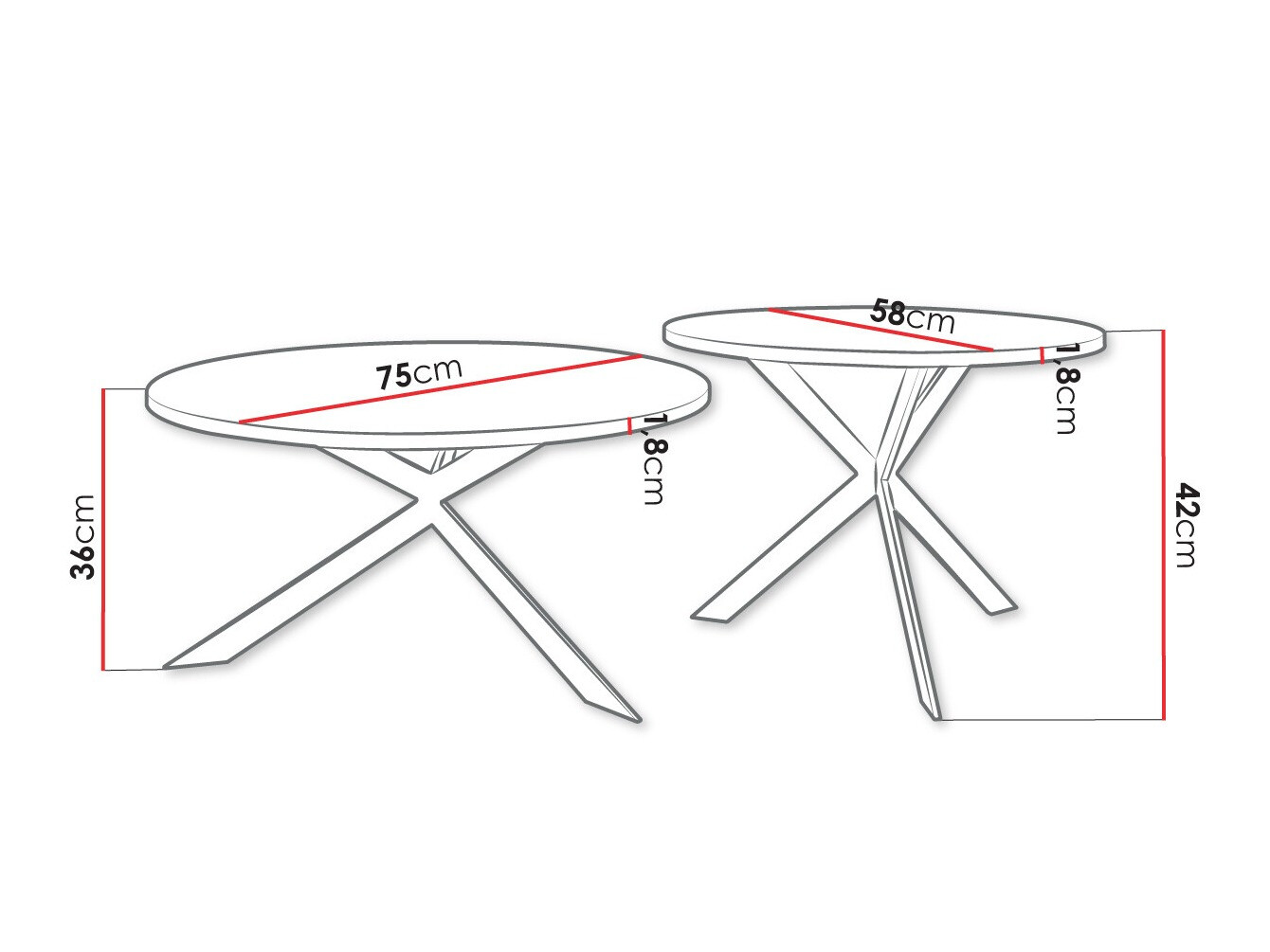 Conjunto mesa de centro Oswego 108 (Roble dorado artesanal + Negro)