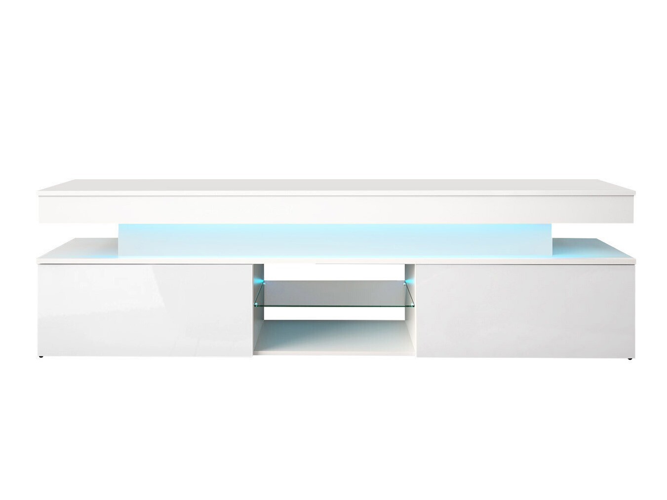 Mueble TV Monfero (Blanco + Blanco brillante)