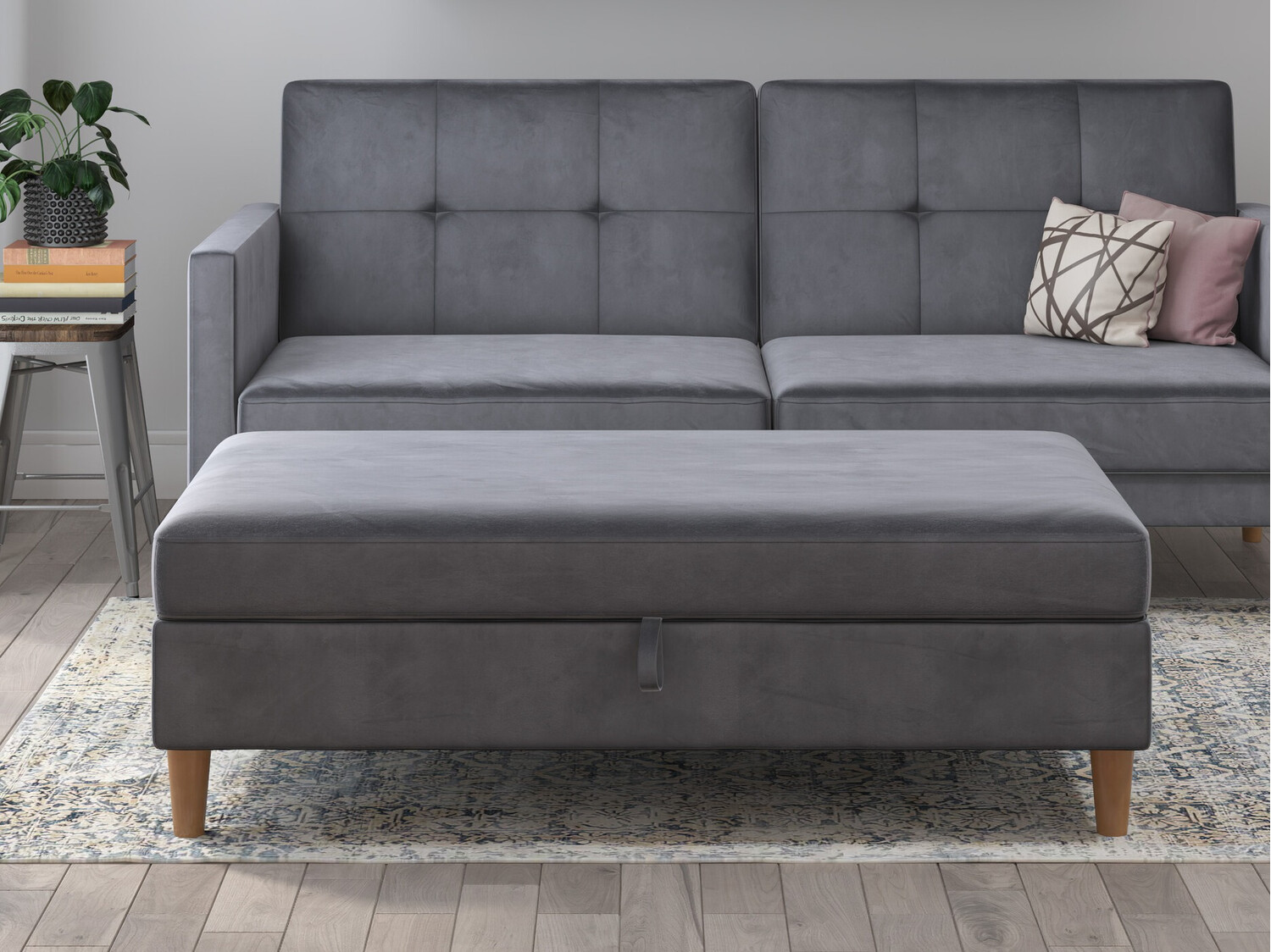 Banco acolchado Denton 1180 (Gris)