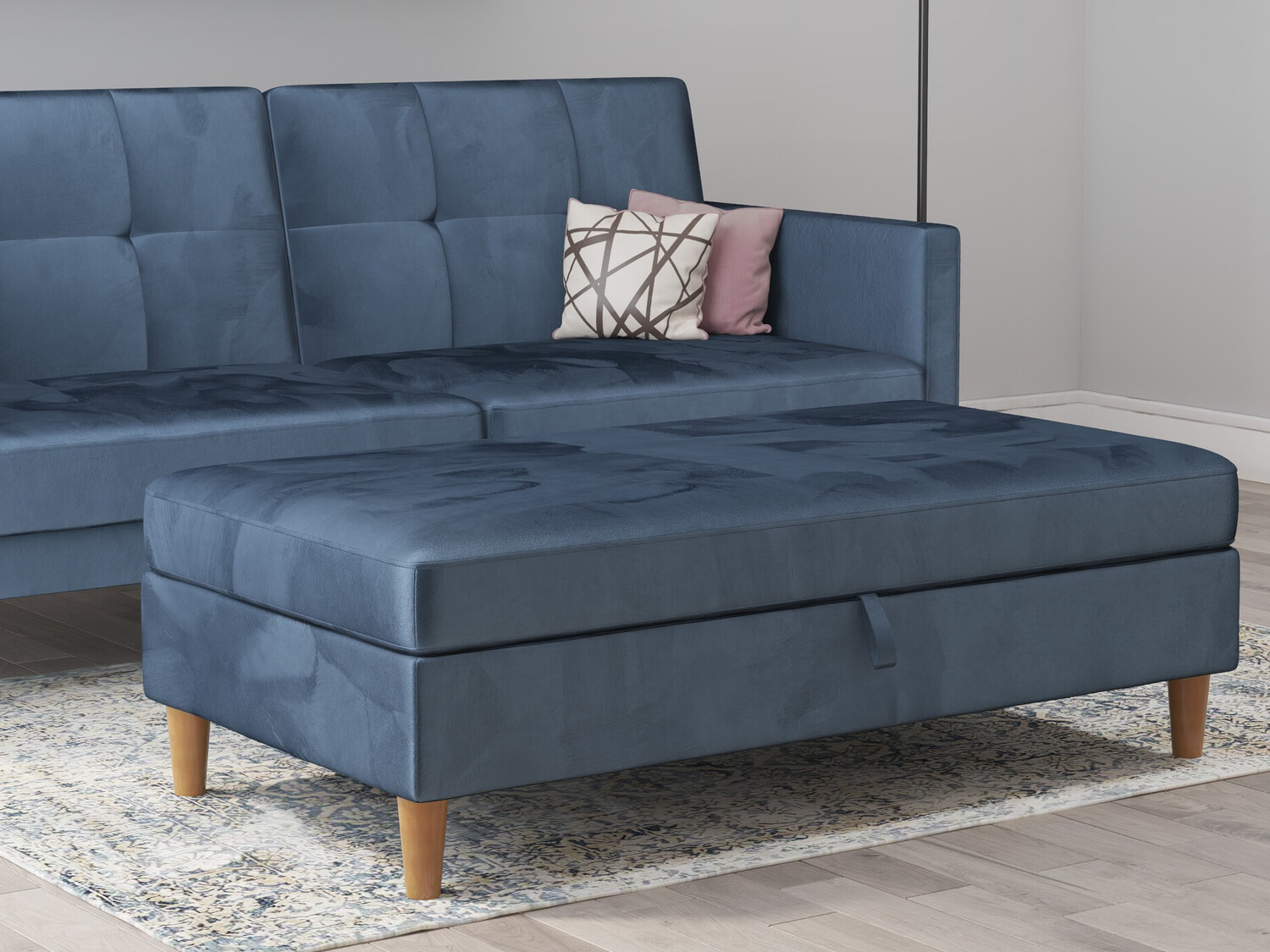 Banco tapizado Denton 1180 (Azul)