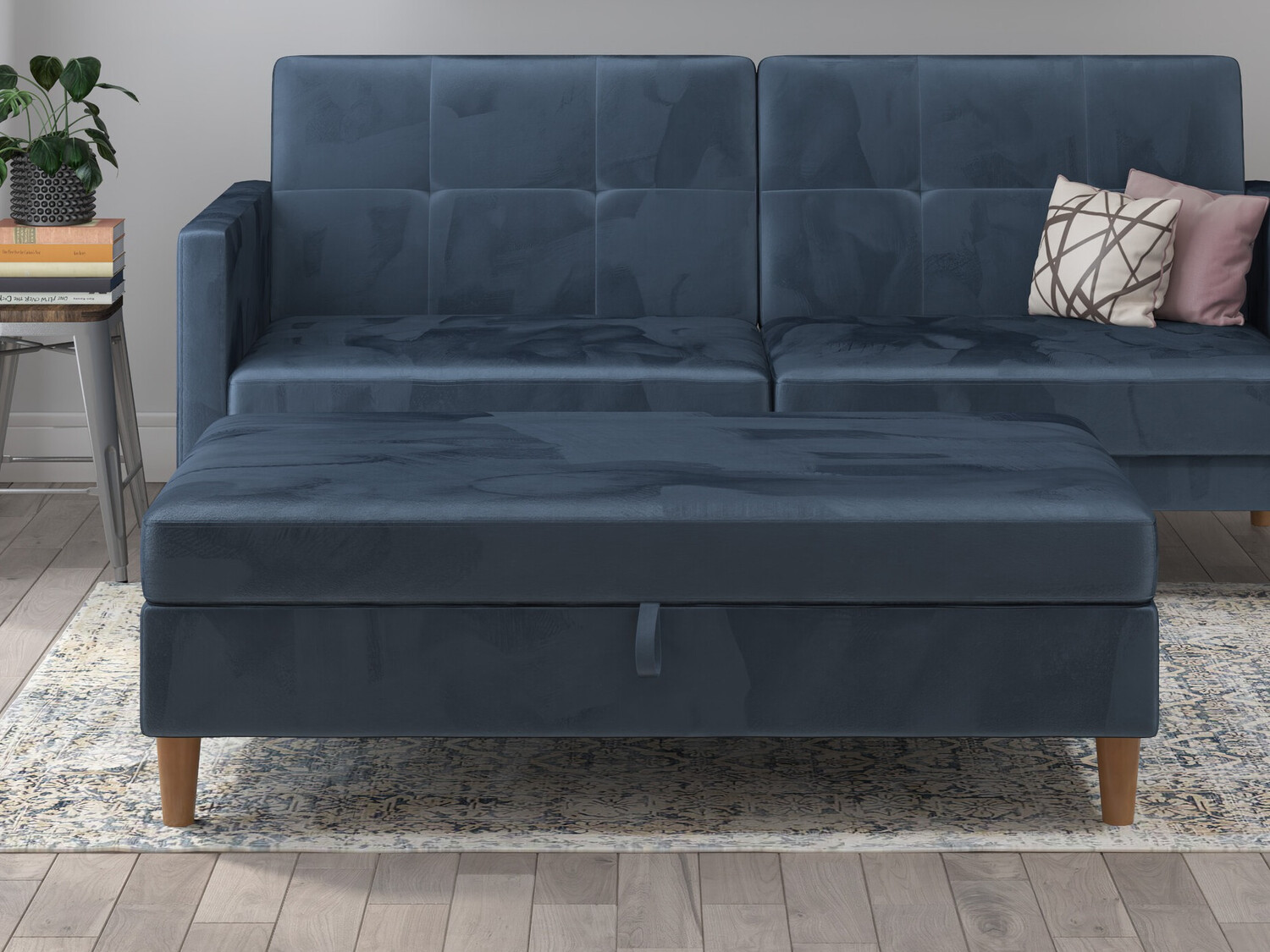 Banco tapizado Denton 1180 (Azul)